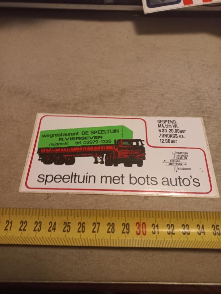Wegrestaurant de speeltuin mijdrecht met botsauto's,s, Verzamelen, Ophalen of Verzenden, Zo goed als nieuw