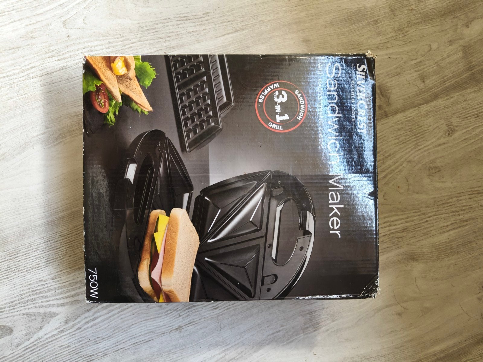 SilverCrest 3-in-1 Sandwich Maker - Wafelijzer & Grill, Ophalen, Nieuw