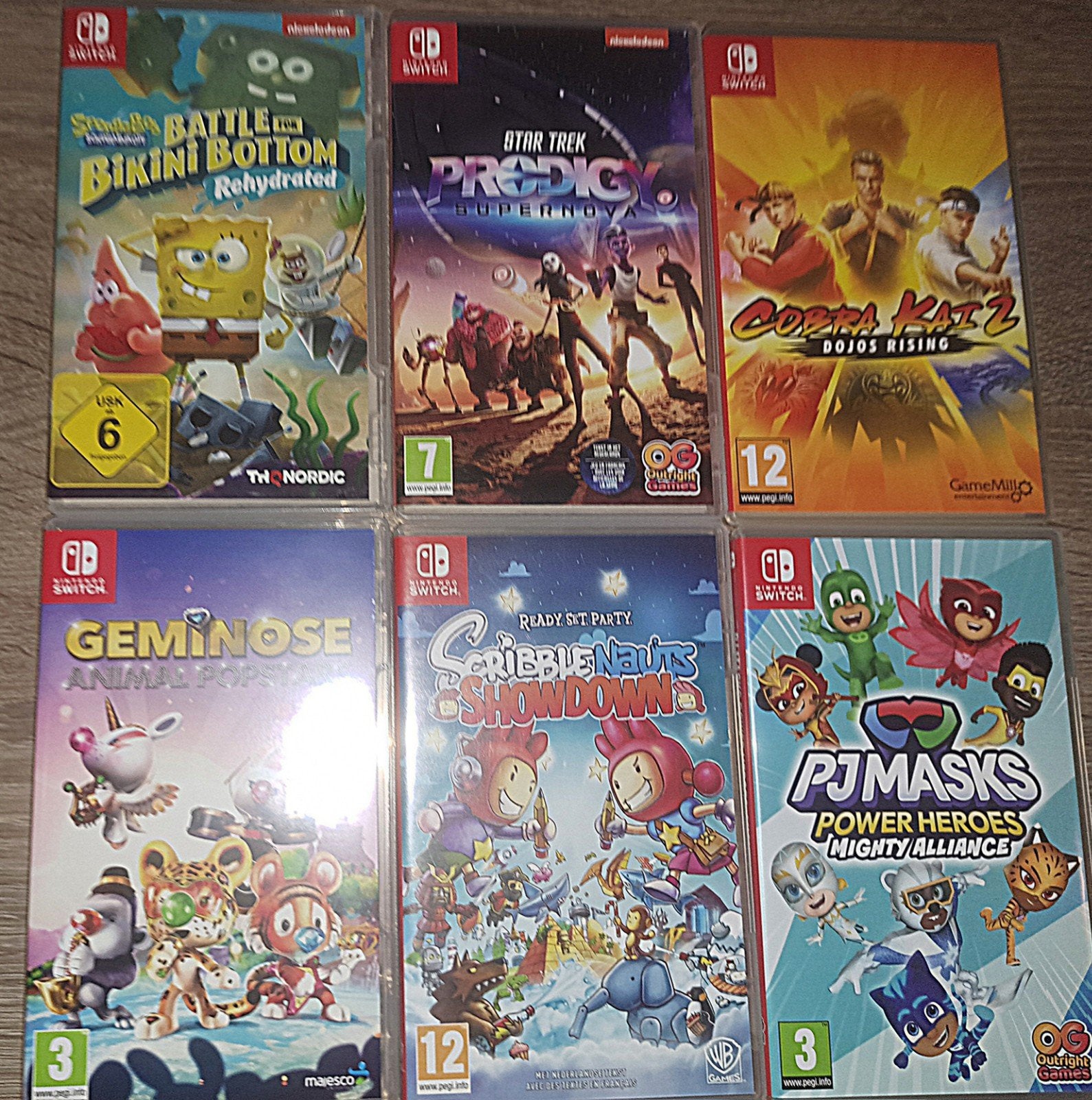 6 switch spellen z.g.a.n., 1 speler, Ophalen of Verzenden, Zo goed als nieuw, Vanaf 3 jaar