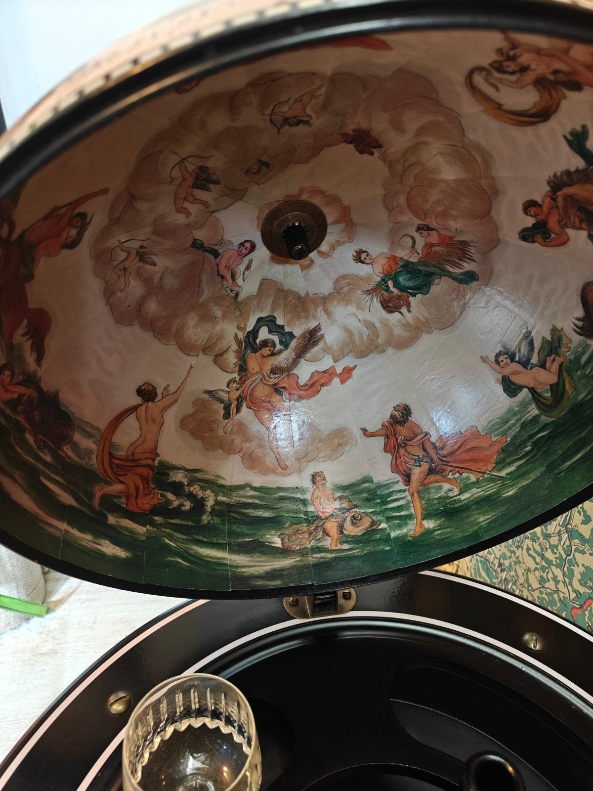 XXL Barglobe Wijnbar Globe Bar Top Staat 95 x 55 cm zgan !!, Ophalen of Verzenden