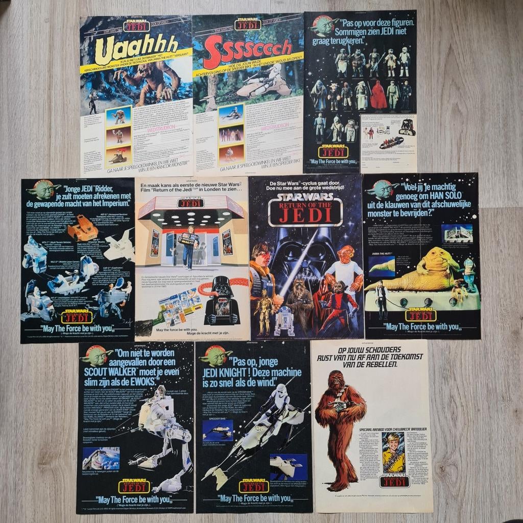 Originele Vintage Star Wars advertenties jaren 80, Ophalen of Verzenden, Actiefiguurtje