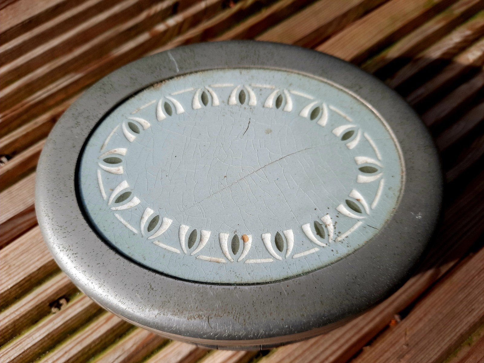 Antieke lakdoos, Villeroy porselein, koffiemolen, emaille sc, Ophalen of Verzenden