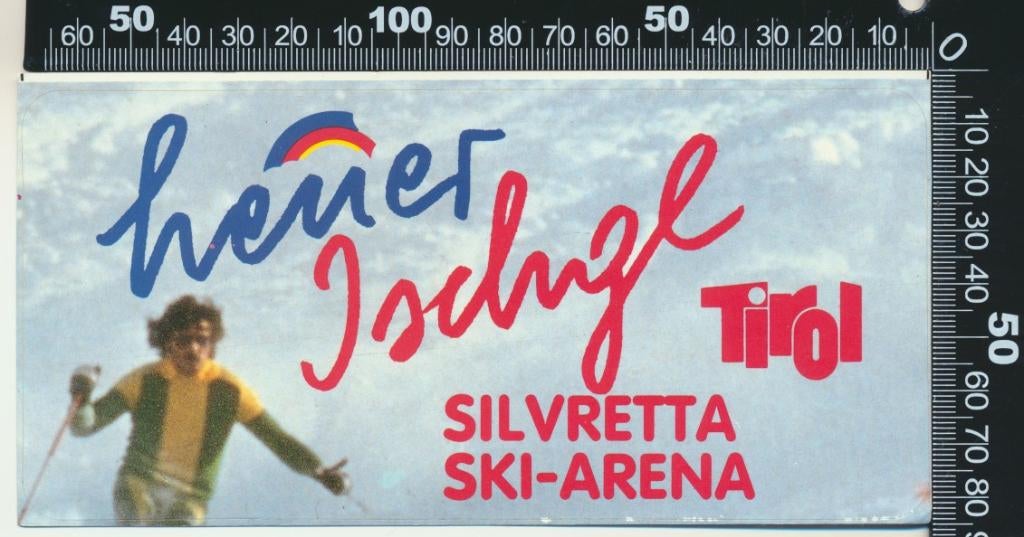 Sticker: Heuer Ischgl - Silvretta ski arena - Tirol, Ophalen of Verzenden, Zo goed als nieuw, Sport