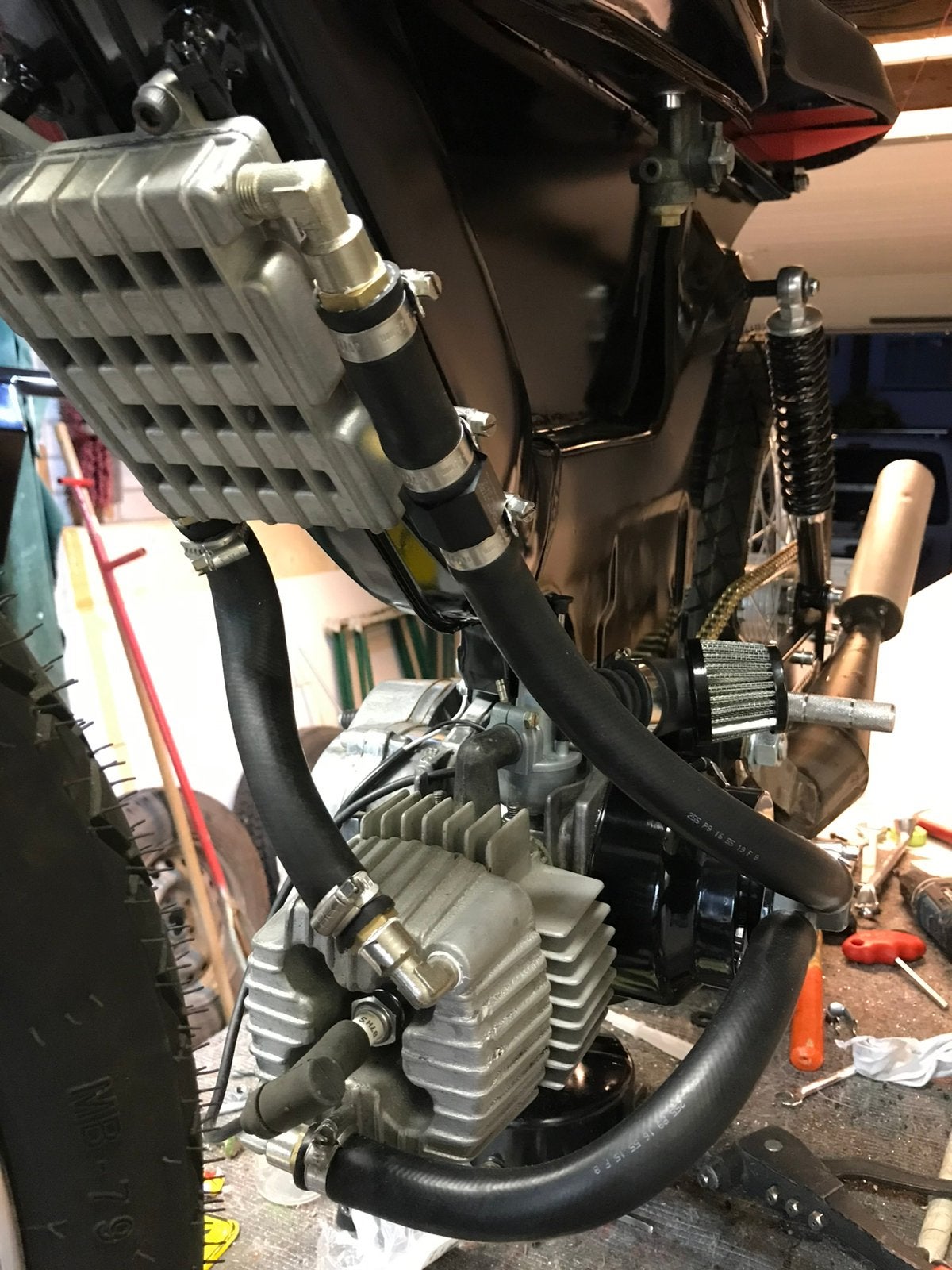 Watergekoelde cilinder kop set puch maxi, Fietsen en Brommers, Ophalen, Cilinder