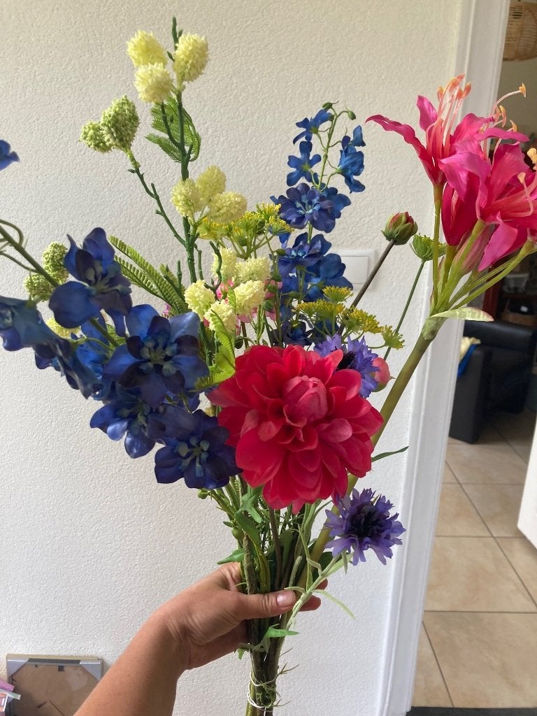 Bos kunstbloemen/zijdebloemen Intratuin, Ophalen, Binnen, 70 cm, Zo goed als nieuw