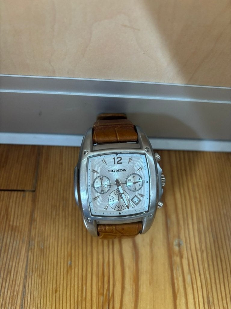 Mooie zware Honda TMG2563H horloge voor heren, Ophalen of Verzenden, Gebruikt, Staal, Overige merken