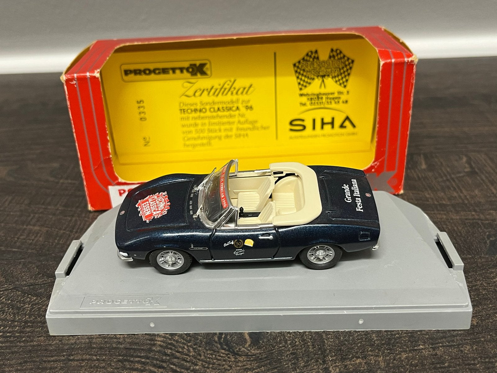 Progetto Model Fiat Dino met Certificaat - Techno Classica, Hobby en Vrije tijd, Ophalen of Verzenden, Zo goed als nieuw, Overige typen