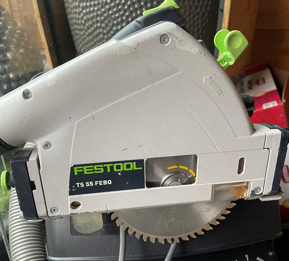Festool invalzaag ts 55 - febq, Invalzaag, Ophalen of Verzenden, Zo goed als nieuw, 30 tot 70 mm