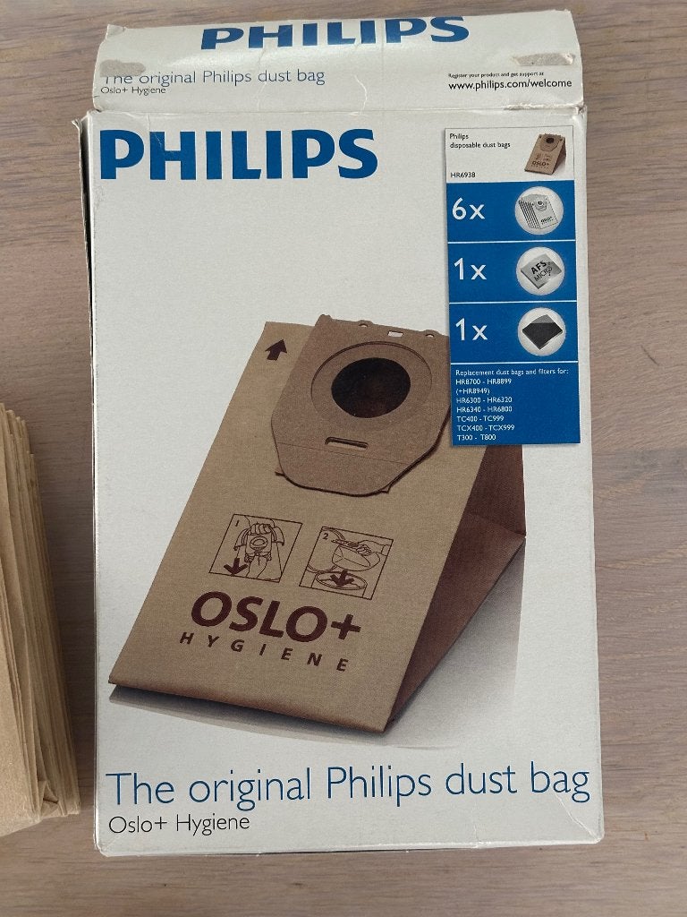 Originele Philips Oslo+ Hygiene stofzuigerzakken (HR6938)., Ophalen of Verzenden, Nieuw, Overige typen, Philips