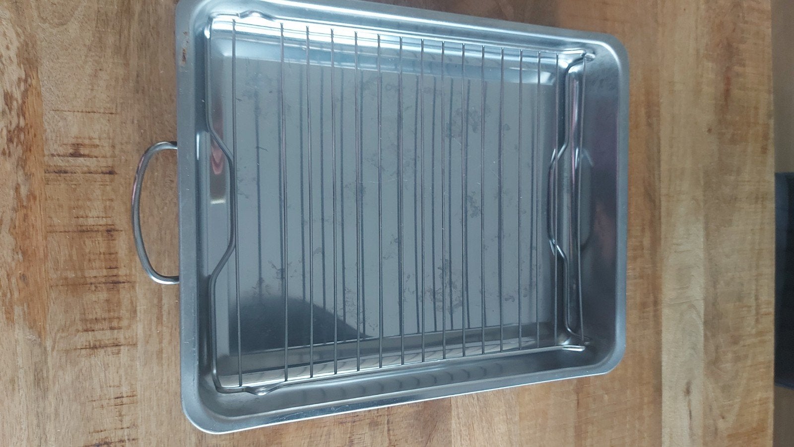 RVS Braadslede met rooster 40x32 cm, Zilver, Ophalen of Verzenden, Overige materialen, Overige typen