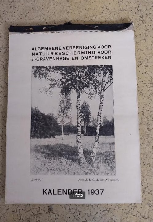 kalender 1937, Ophalen of Verzenden, Maandkalender