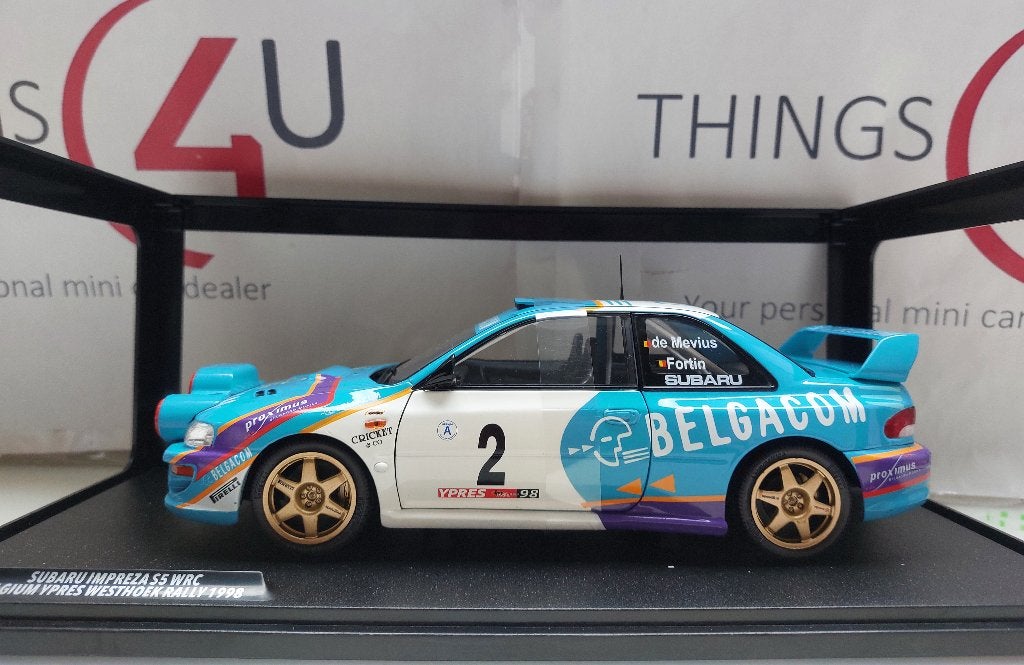 Solido 1:18 Subaru Impreza S5 WRC No.2 Belgie Ieperen Mevius, Hobby en Vrije tijd, Modelauto's | 1:18, Ophalen of Verzenden, Nieuw