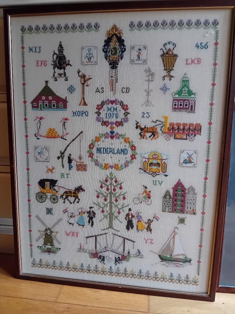Merklap., Antiek en Kunst, Antiek | Kleden en Textiel, Ophalen of Verzenden