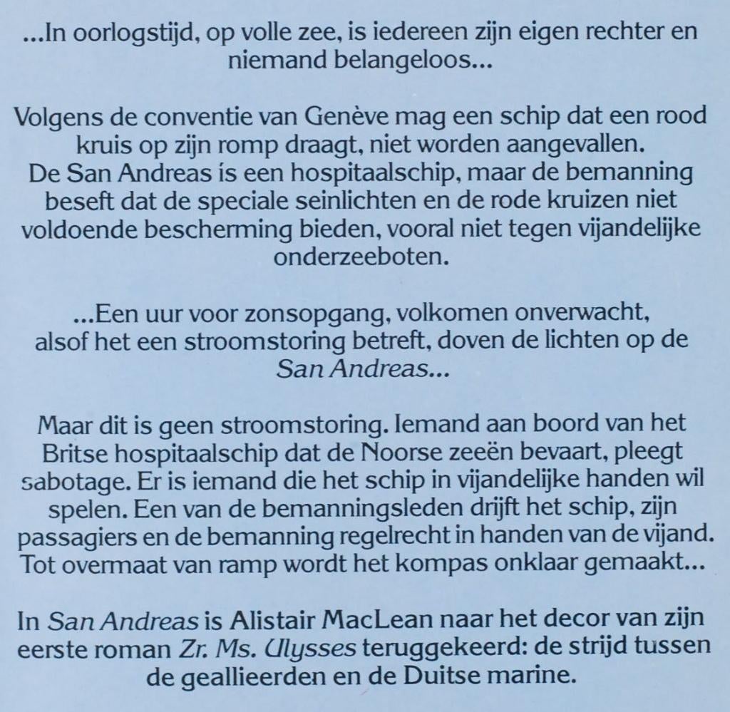 San Andreas - Alistair MacLean (1985), Verzenden, Zo goed als nieuw