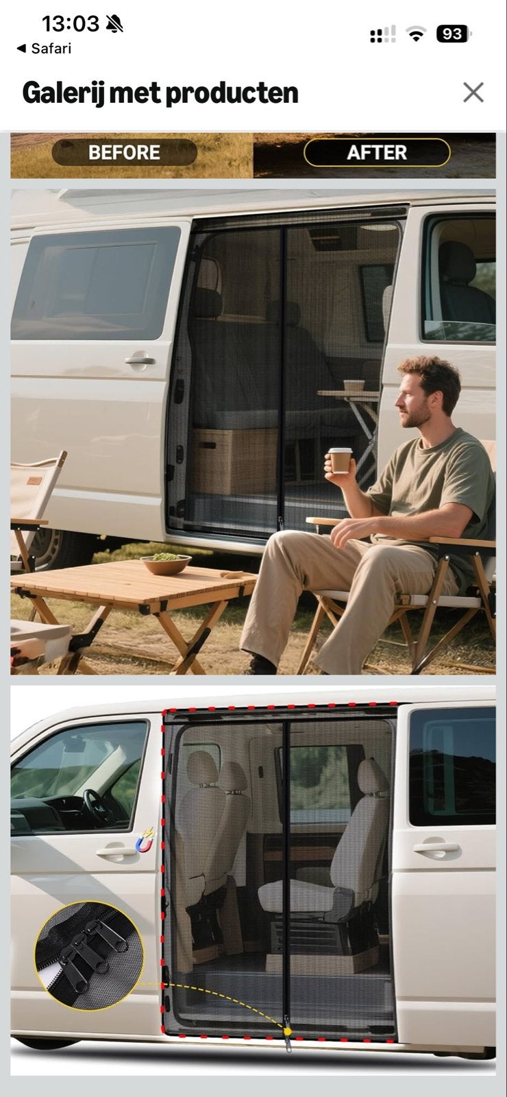 Muggennet voor camper of busje - Nieuw, Verzenden, Nieuw