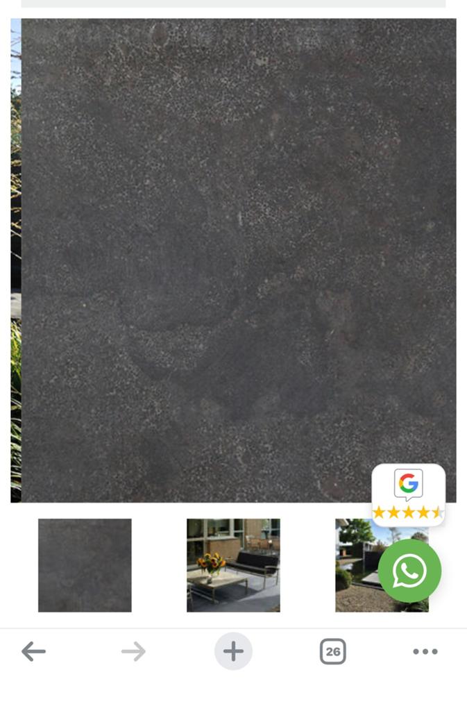 Nieuwe Bleustone tegels 60x60 cm - 15 stuks hardsteen, Ophalen, Nieuw, 5 tot 10 m², Natuursteen