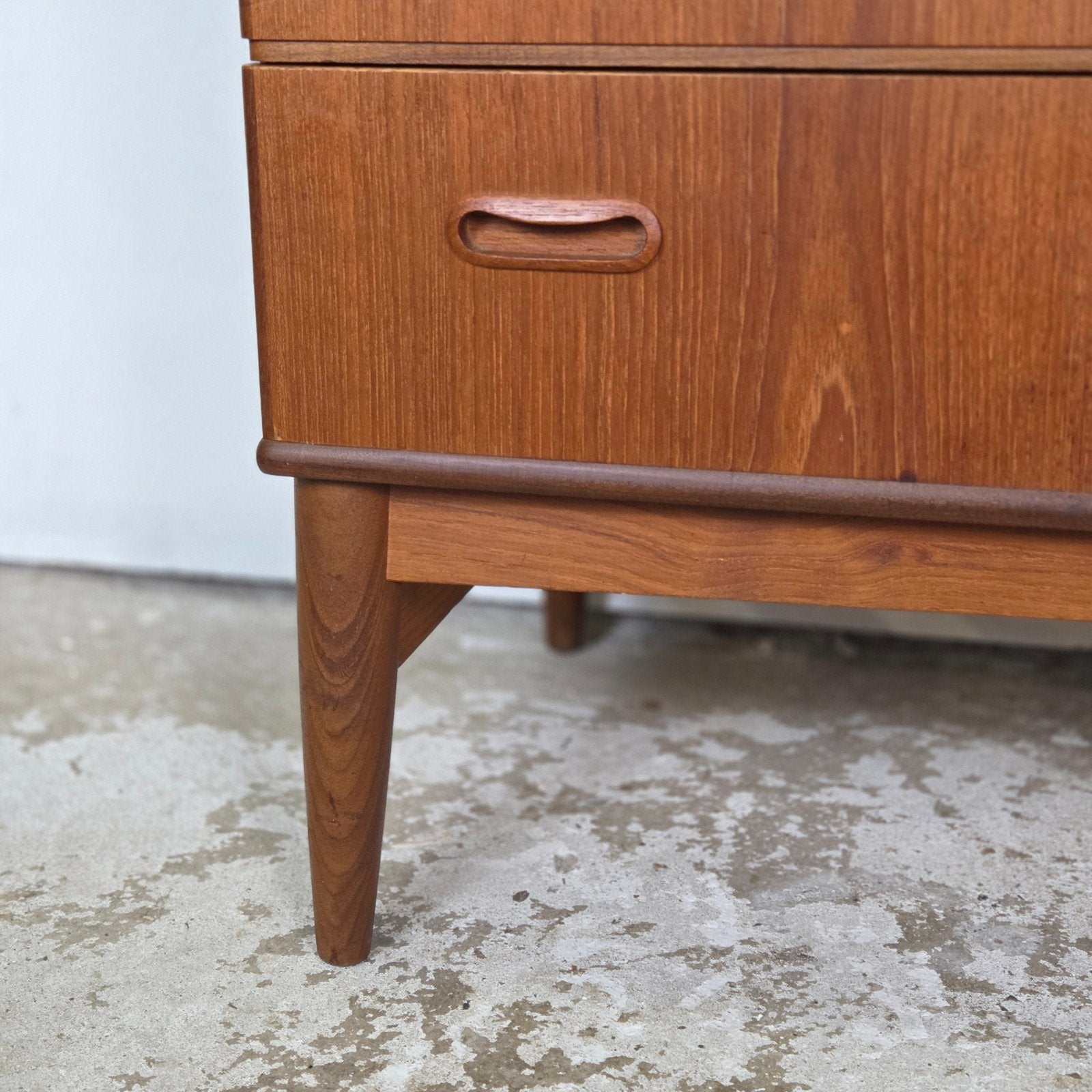 Vintage Deense ladekast, Omann Jun, 6 lades, teak jaren 60, Ophalen, Gebruikt, 5 laden of meer, 100 tot 150 cm