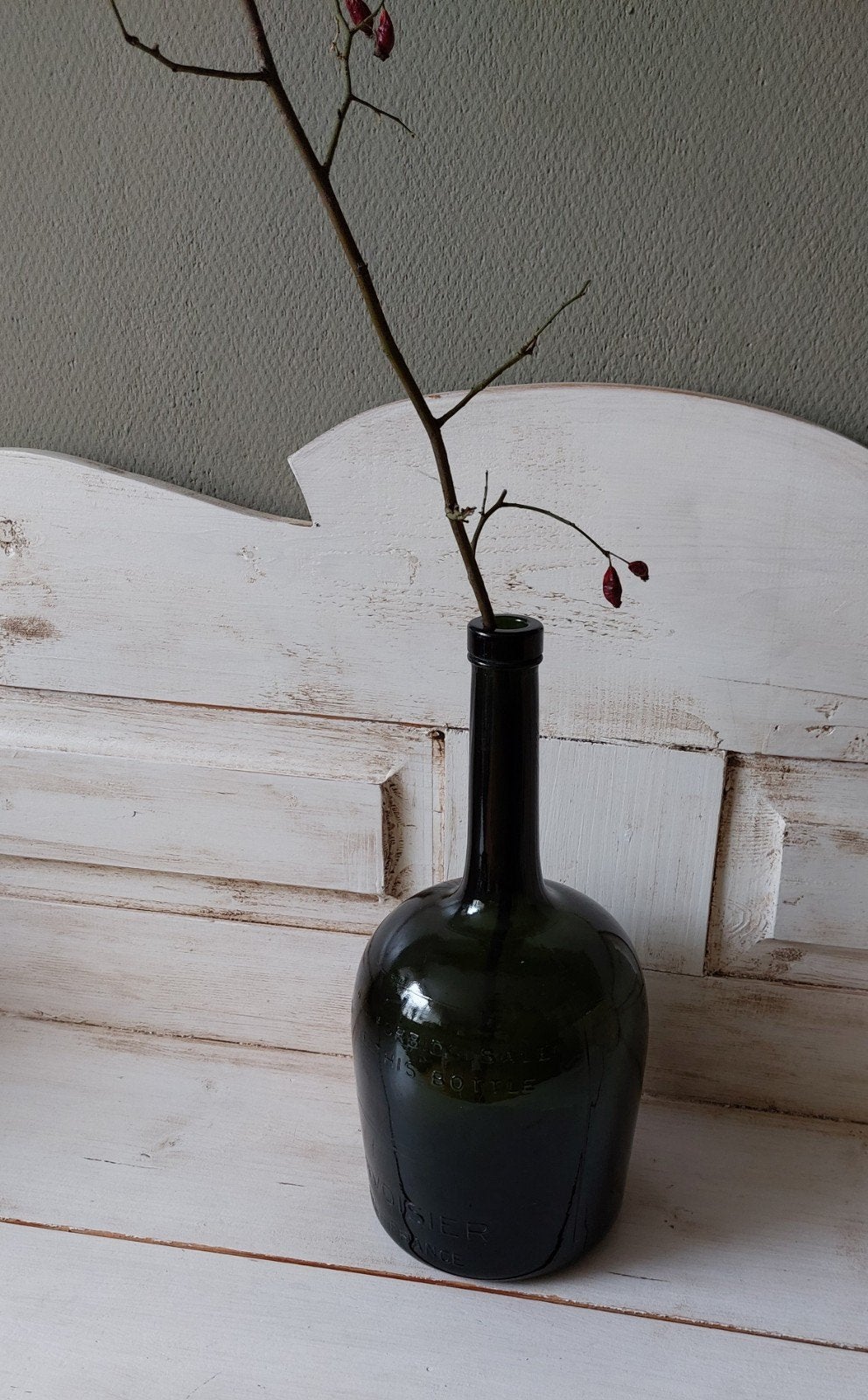 Grote Brocante Cognac Fles XL - Decoratief uit Frans Café, Ophalen