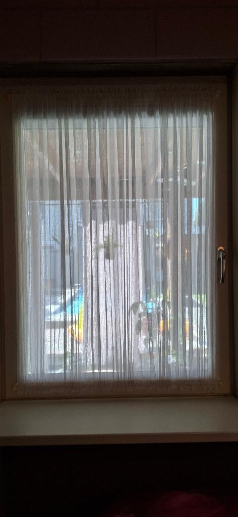Glasgordijnen, Ophalen, Gebruikt, Wit, 50 tot 100 cm
