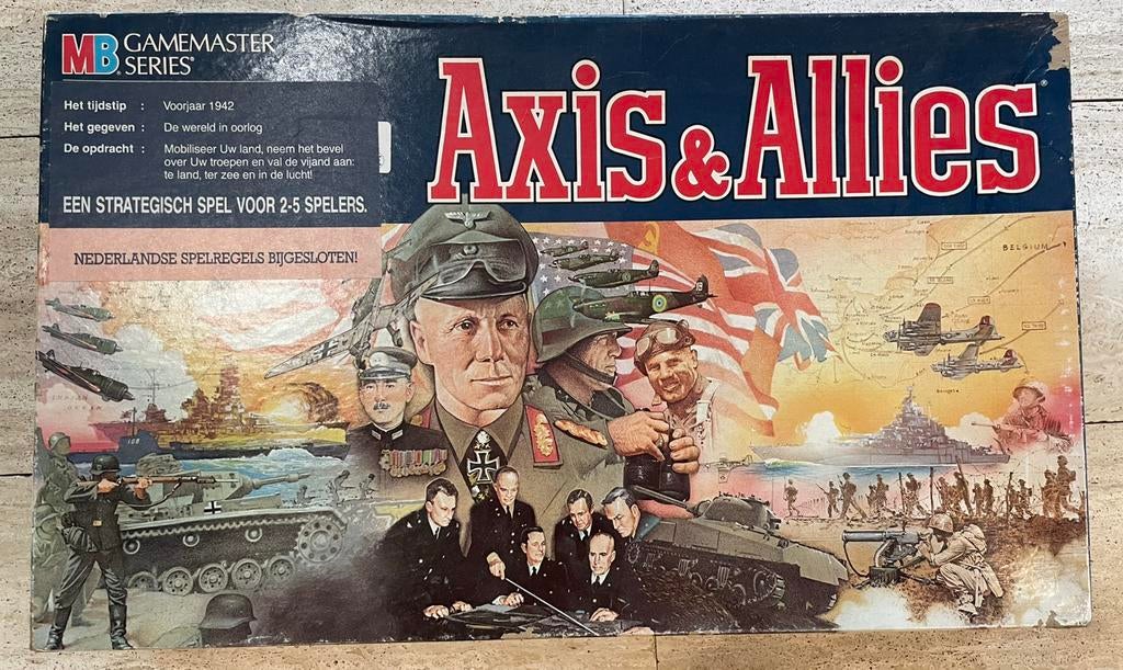 Strategisch Bordspel Axis & Allies, Hobby en Vrije tijd, Gezelschapsspellen | Bordspellen, Drie of vier spelers, Ophalen of Verzenden