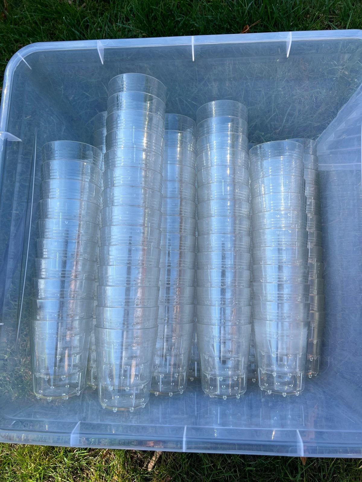 Kleine hard plastic wijn/fris glazen 184x, Huis en Inrichting, Keuken | Servies, Ophalen, Glas of Glazen, Overige stijlen, Glas