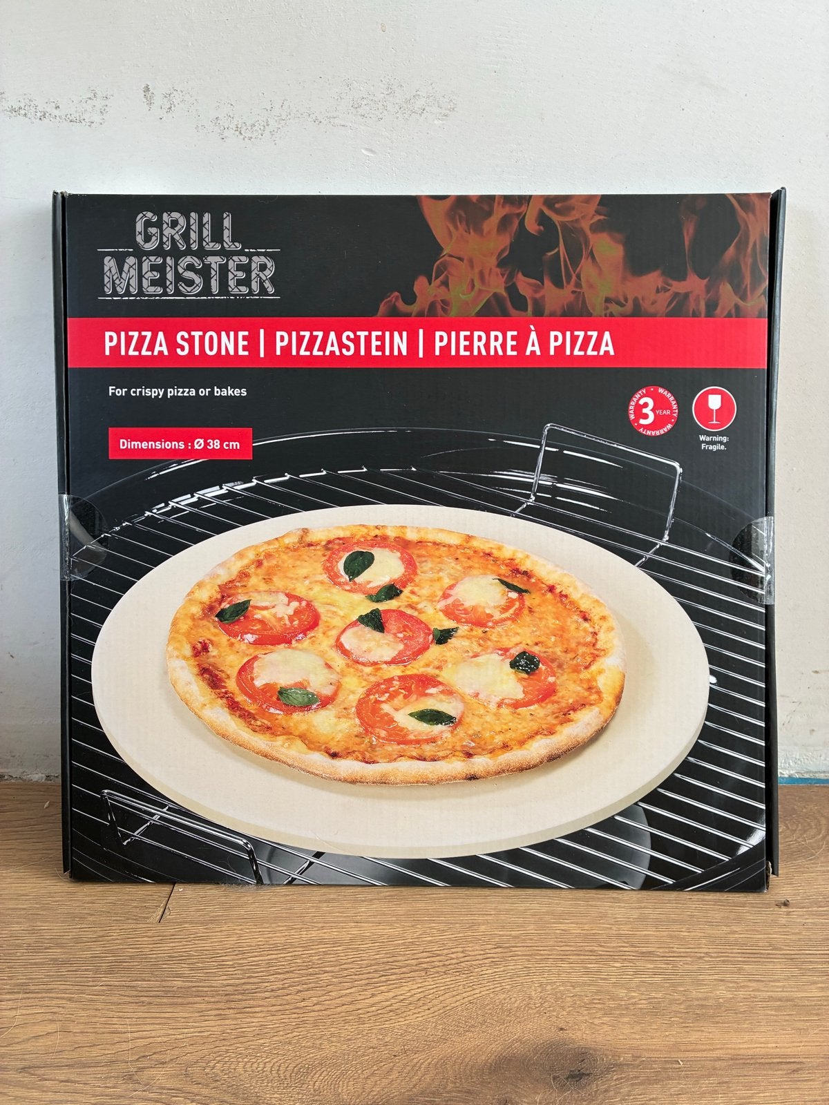 Grill Meister Pizzasteen Ø 38 cm voor knapperige pizza's, Ophalen, Nieuw