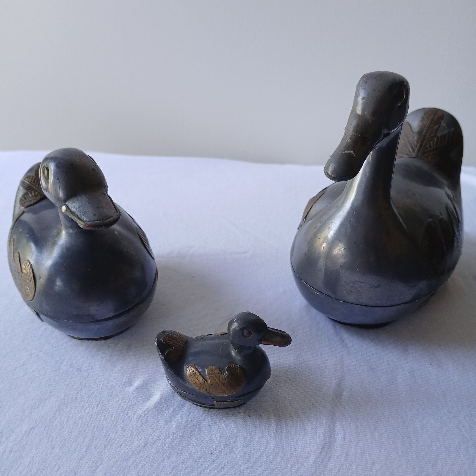 Set van 3 decoratieve eenden en 3 schaaltjes, Ophalen of Verzenden