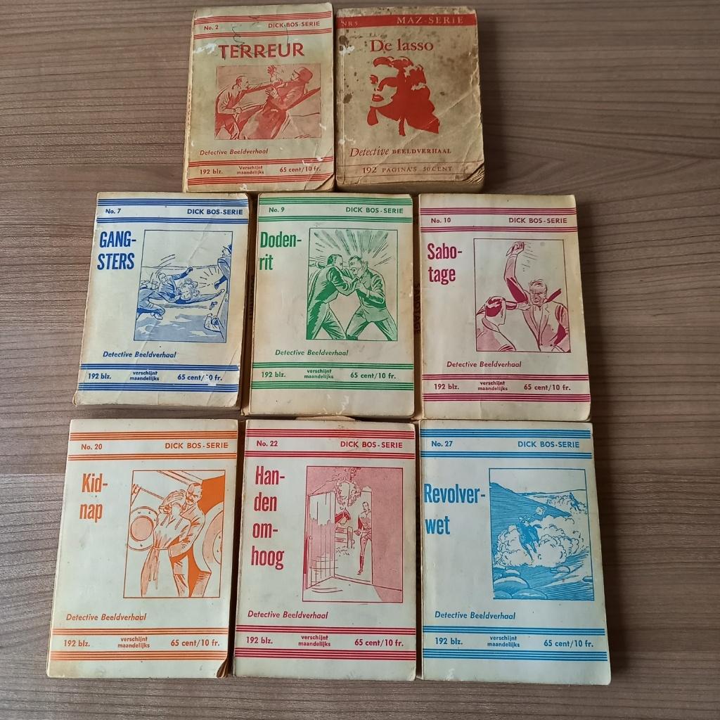 dick bos nooitgedacht serie en ten hagen serie, Boeken, Stripboeken, Meerdere stripboeken, Ophalen of Verzenden, Gelezen, Alfred Mazure