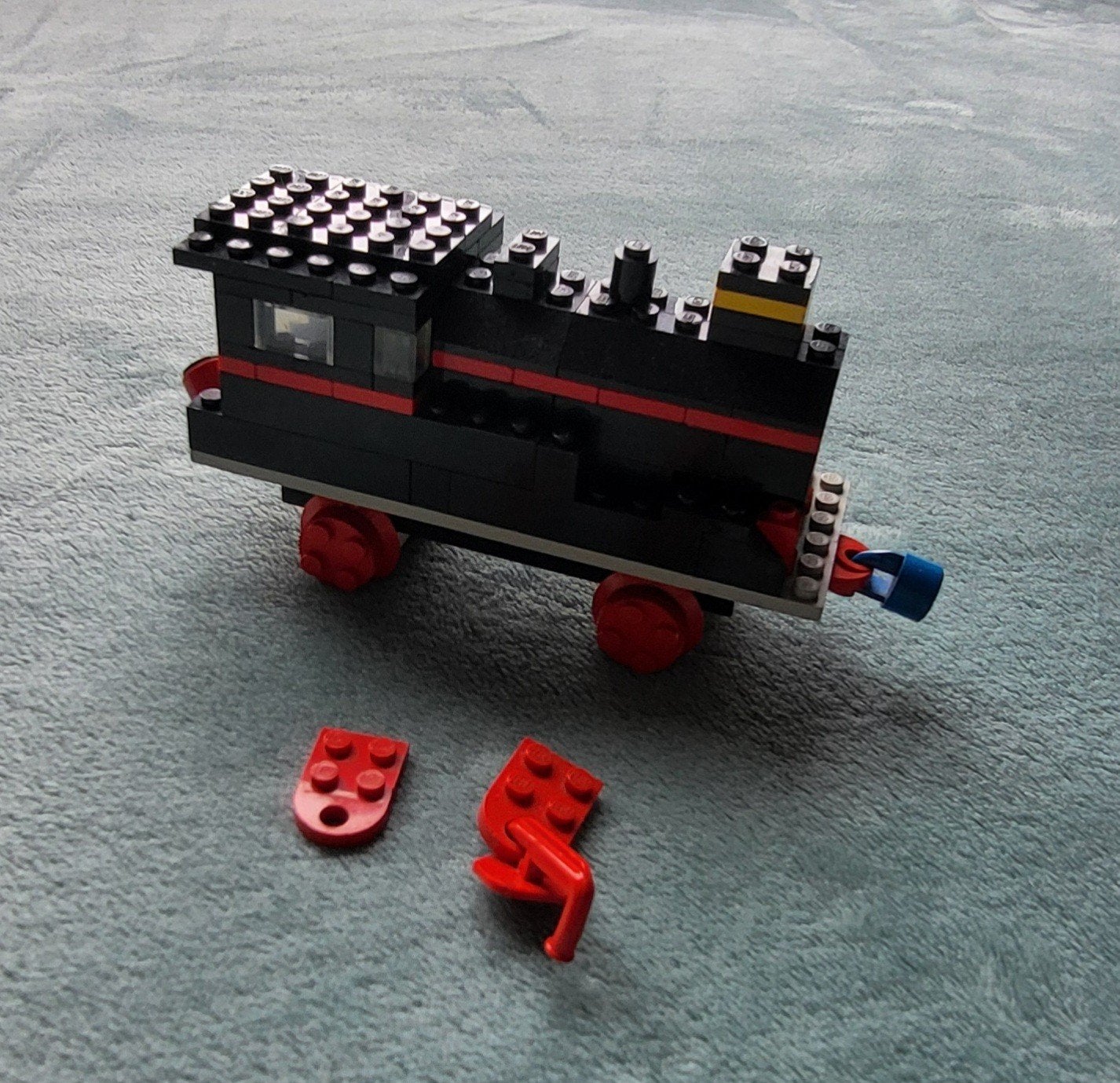 Lego trein duw locomotief (set 117) magneten / koppelingen., Gebruikt, Lego, Ophalen of Verzenden, Compleet