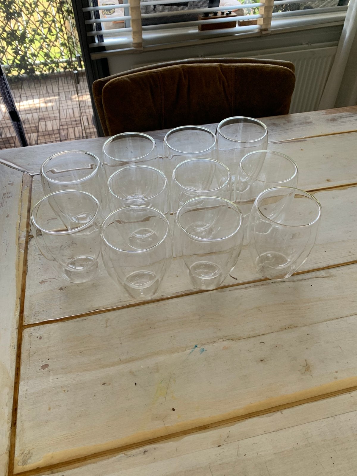 Te koop 11 dubbelwandige glazen, Ophalen, Zo goed als nieuw, Overige typen