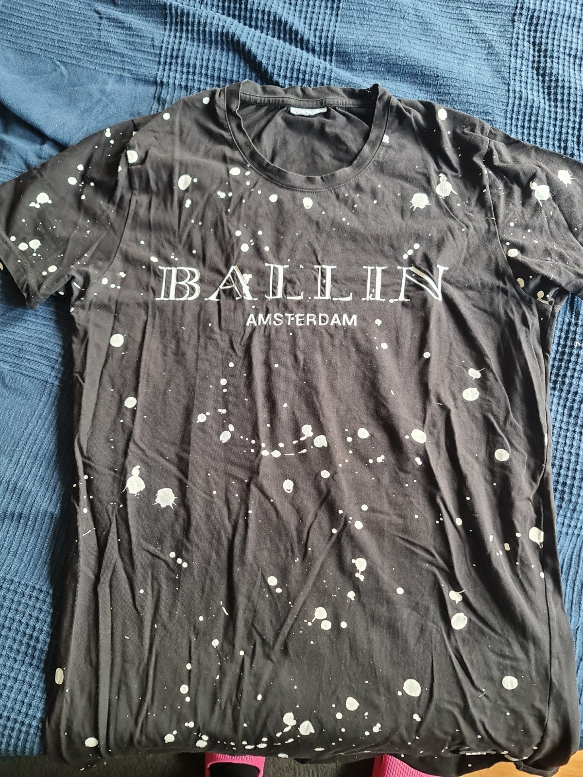 Ballin Amsterdam T-shirt met verfspatten, Ophalen, Maat 48/50 (M), Zwart, Ballin Amsterdam