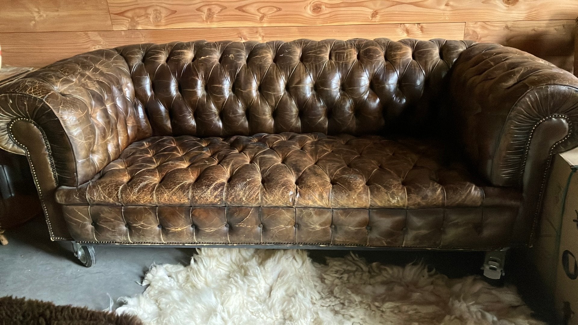 Antieke chesterfield., Ophalen