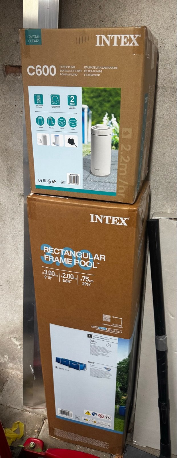 Nieuw Intex zwembad 300x200x75cm met filterpomp, Ophalen, Nieuw, Opzetzwembad, 200 tot 400 cm