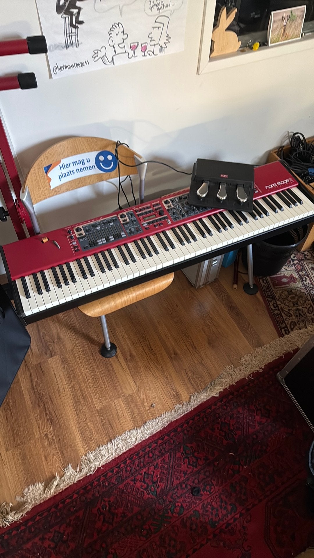 Nord stage 2 HA 88. Roland KC 550. Inruil fender rhodes., Ophalen, Zo goed als nieuw, Overige kleuren