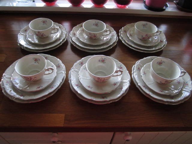 12 borden en 6 kop en schotels JG&Z., Ophalen, Overige merken, Vintage, Zo goed als nieuw