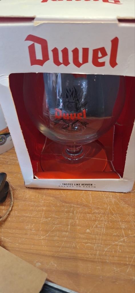 Duvel glas nieuw in doos (27.4), Ophalen of Verzenden, Nieuw, Glas of Glazen, Duvel
