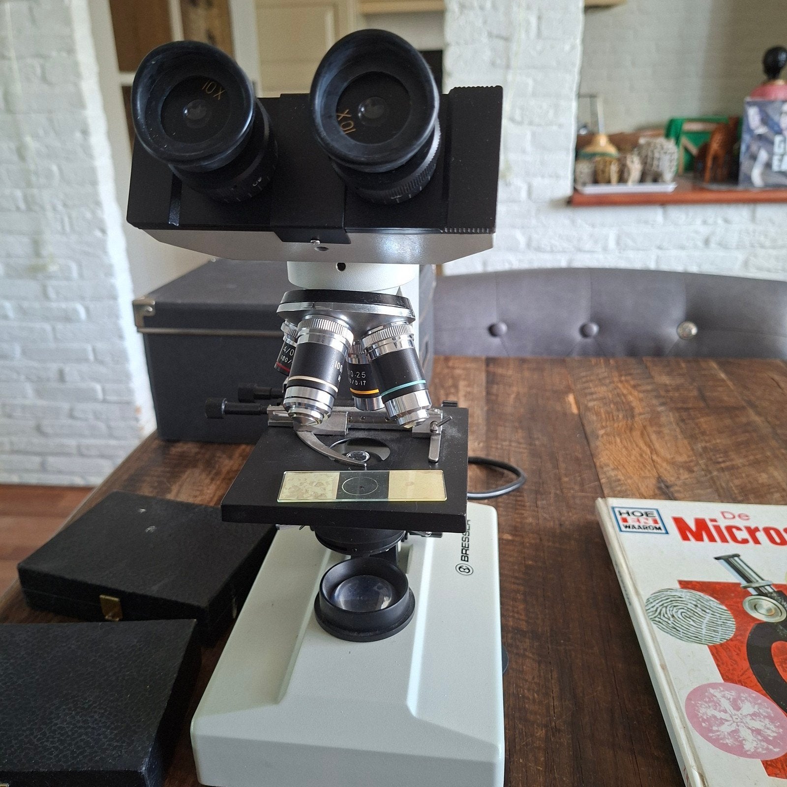 Bresser Microscoop  met glaasjes en boeken, Ophalen
