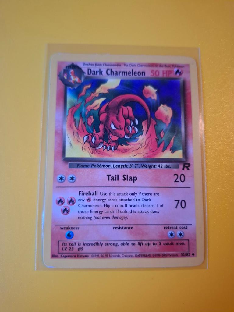 Dark charmeleon, Pokemon, 32/82, Hobby en Vrije tijd, Verzamelkaartspellen | Pokémon, Zo goed als nieuw, Losse kaart, Foil, Verzenden