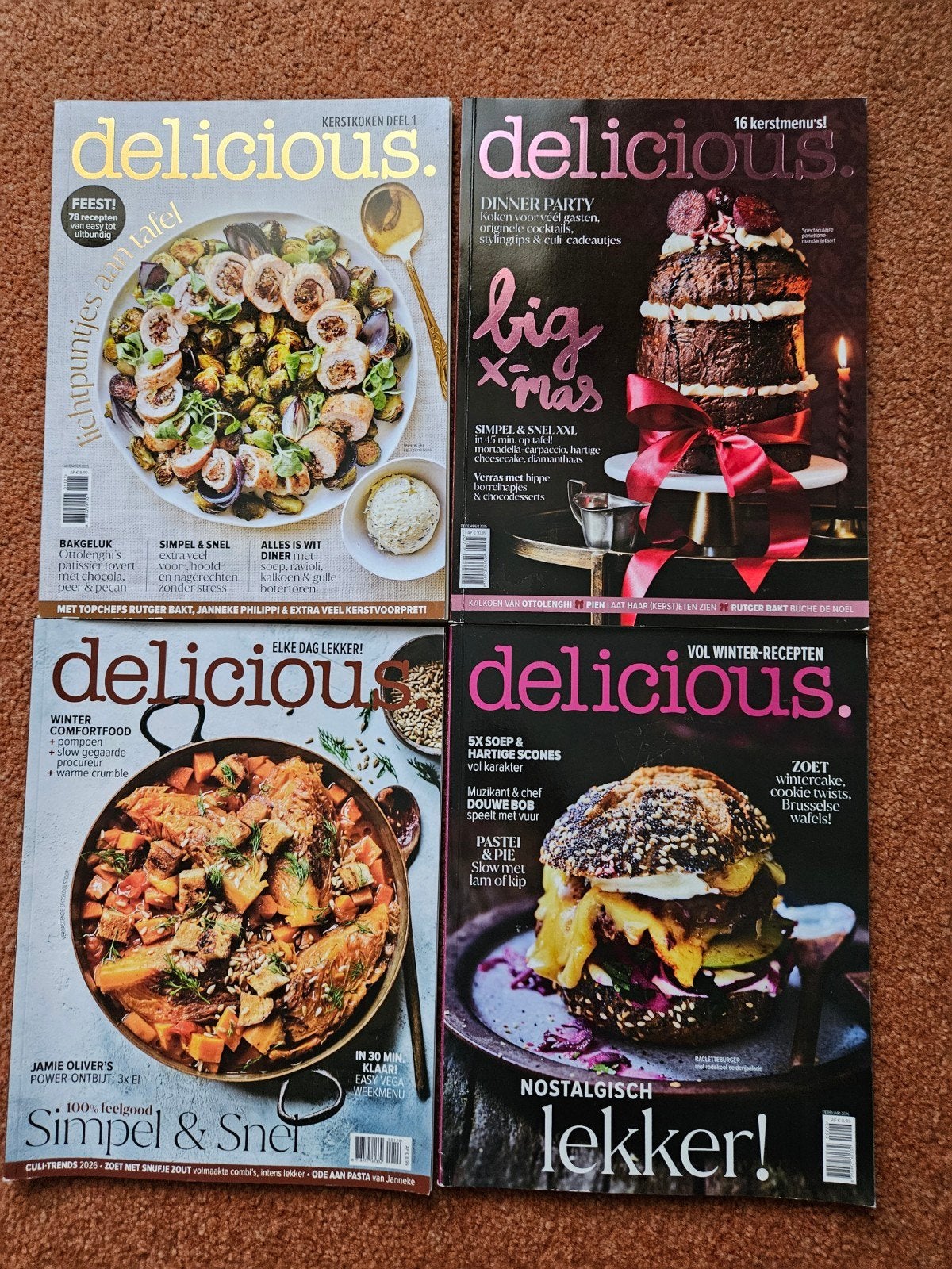 Delicious. Magazine (4 stuks), Gezond koken, Diverse auteurs, Ophalen of Verzenden, Zo goed als nieuw