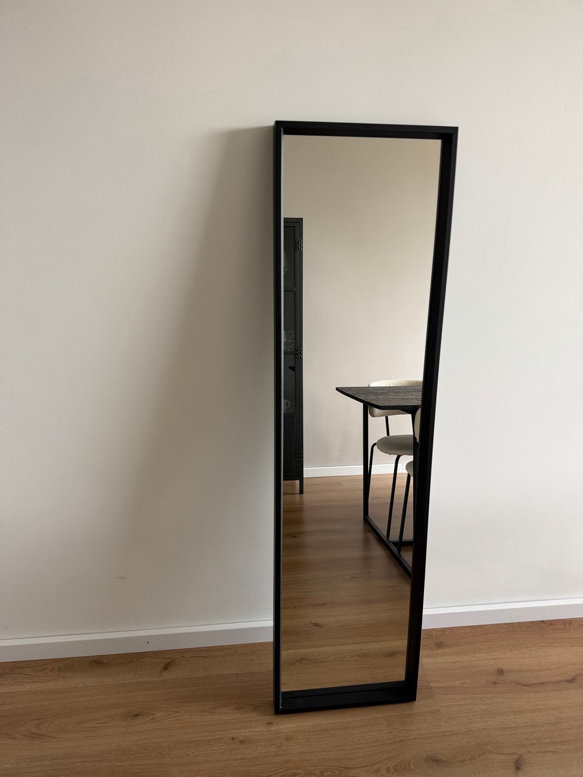 IKEA spiegel met zwart frame, Ophalen, Minder dan 50 cm, Zo goed als nieuw, 150 tot 200 cm
