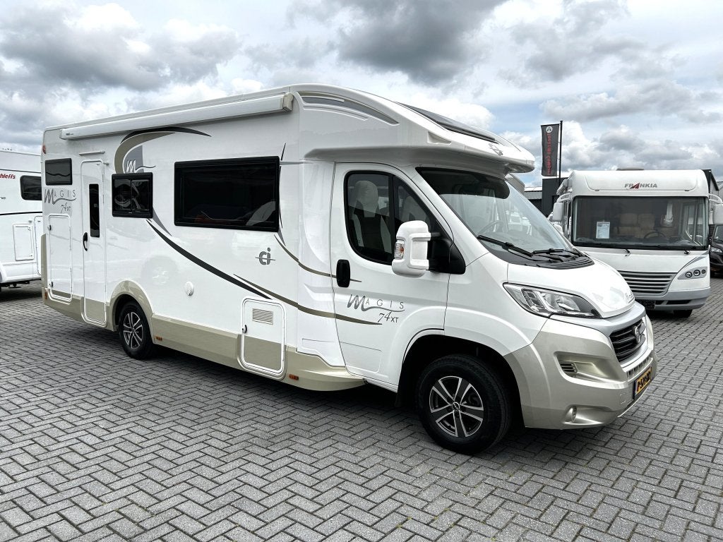 Fiat CI Magis 74 XT Stapelbed/Hefbed/2016/Airco/Euro-5/7.3M!, Caravans en Kamperen, Campers, Overige merken, Fiat, 7 tot 8 meter