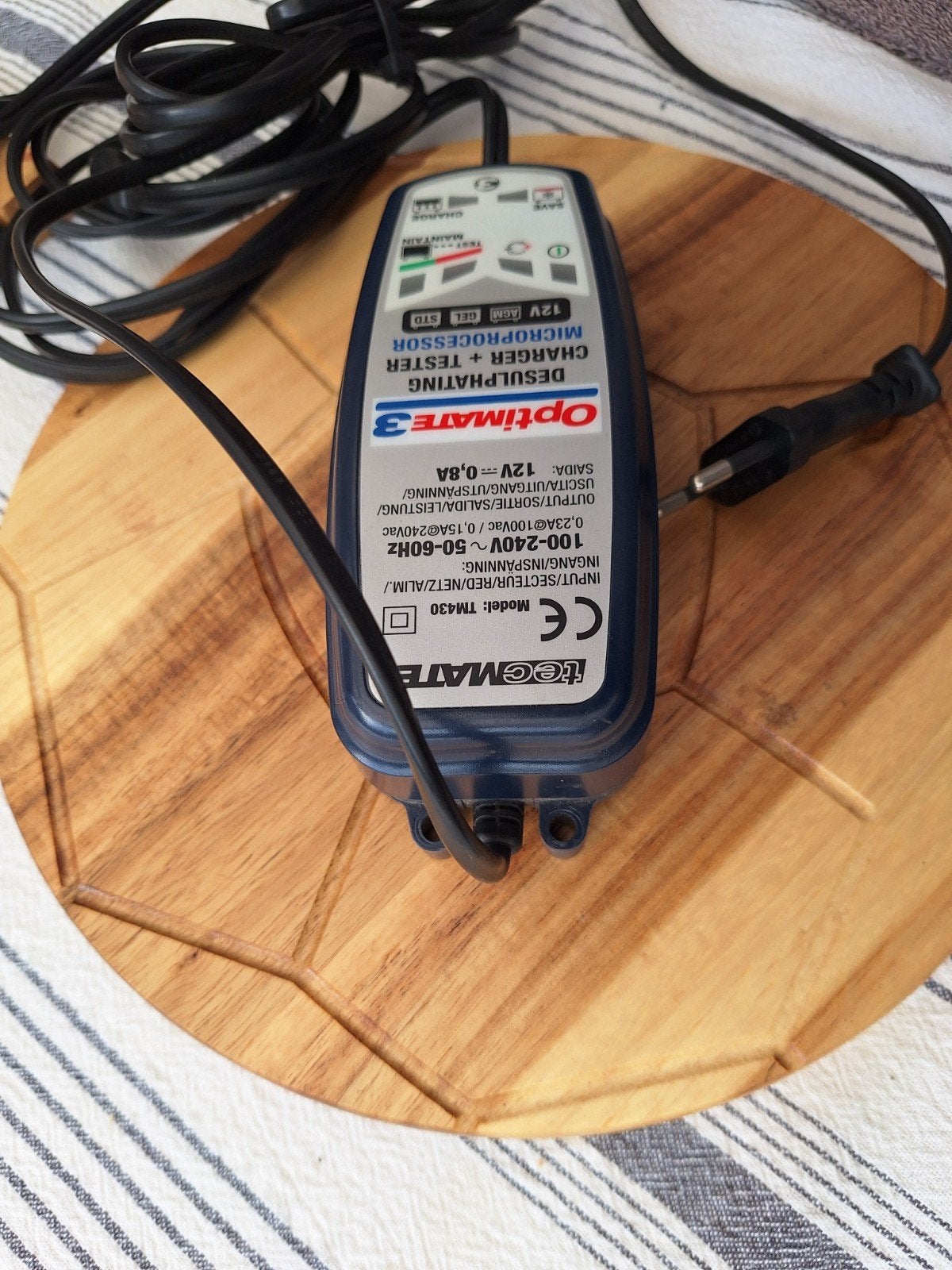 TecMate Optimate 3 acculader/tester 12V, Gebruikt