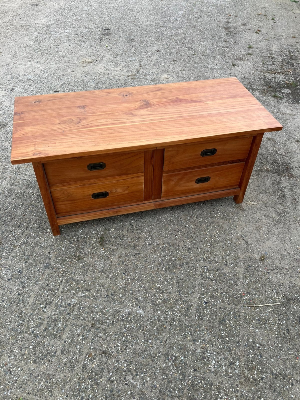 Tv kast klein dressoir teak hout, Ophalen, Zo goed als nieuw, 25 tot 50 cm, Minder dan 100 cm