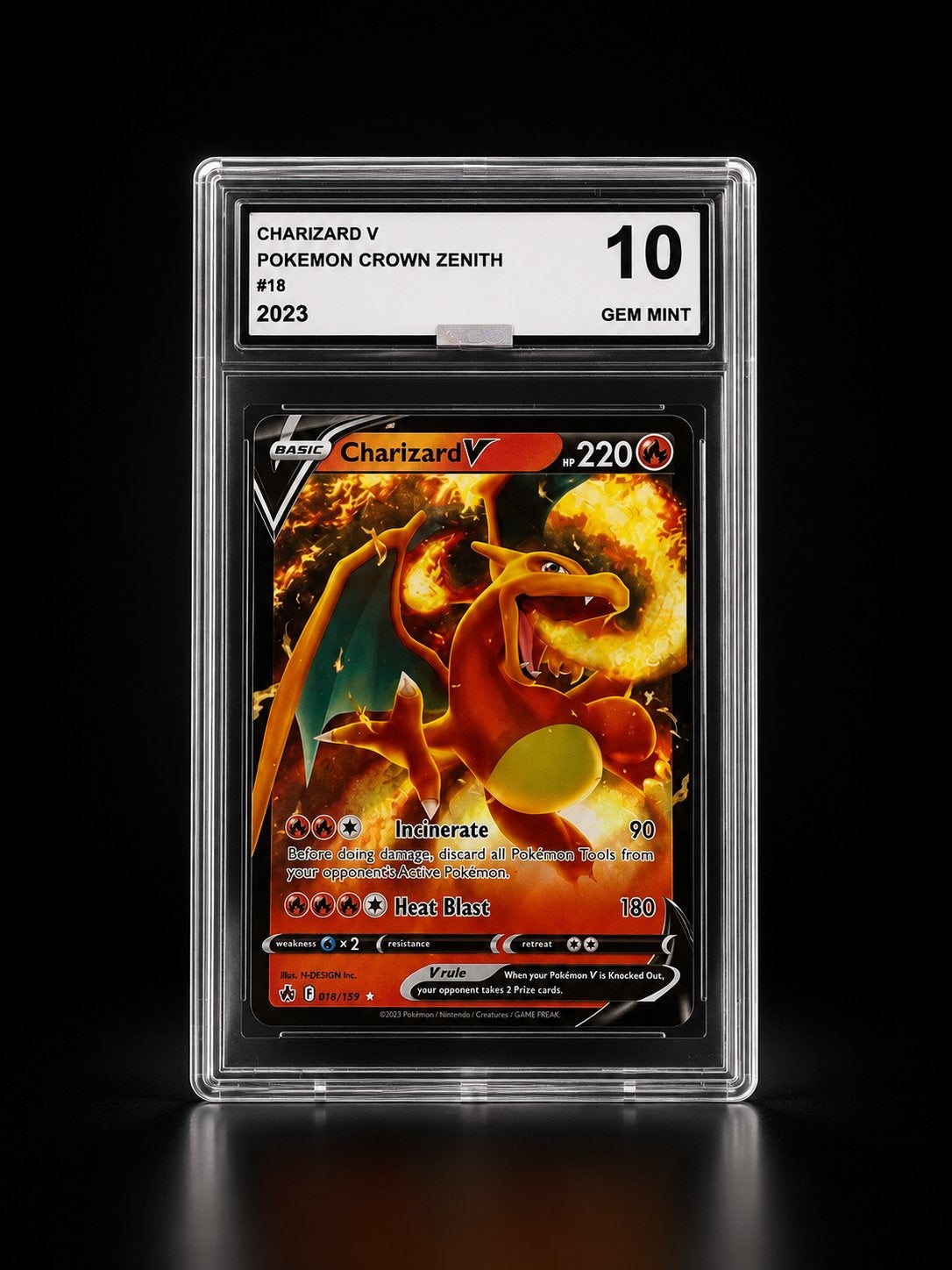 Charizard V | UCG 10 | Crown Zenith, Verzenden, Zo goed als nieuw, Losse kaart