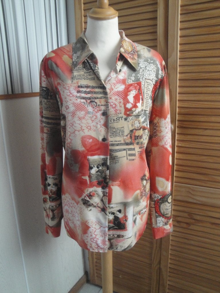 Blouse van FRANK WALDER maat 48 (z.g.a.n.), Meerkleurig, Maat 46/48 (XL) of groter, Ophalen of Verzenden, Zo goed als nieuw