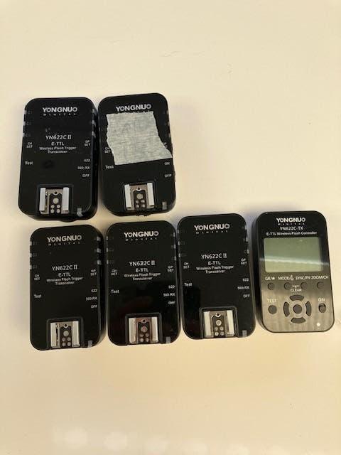 Wireless flash controller + 5 triggers-transceivers, Ophalen, Zo goed als nieuw, Overige merken