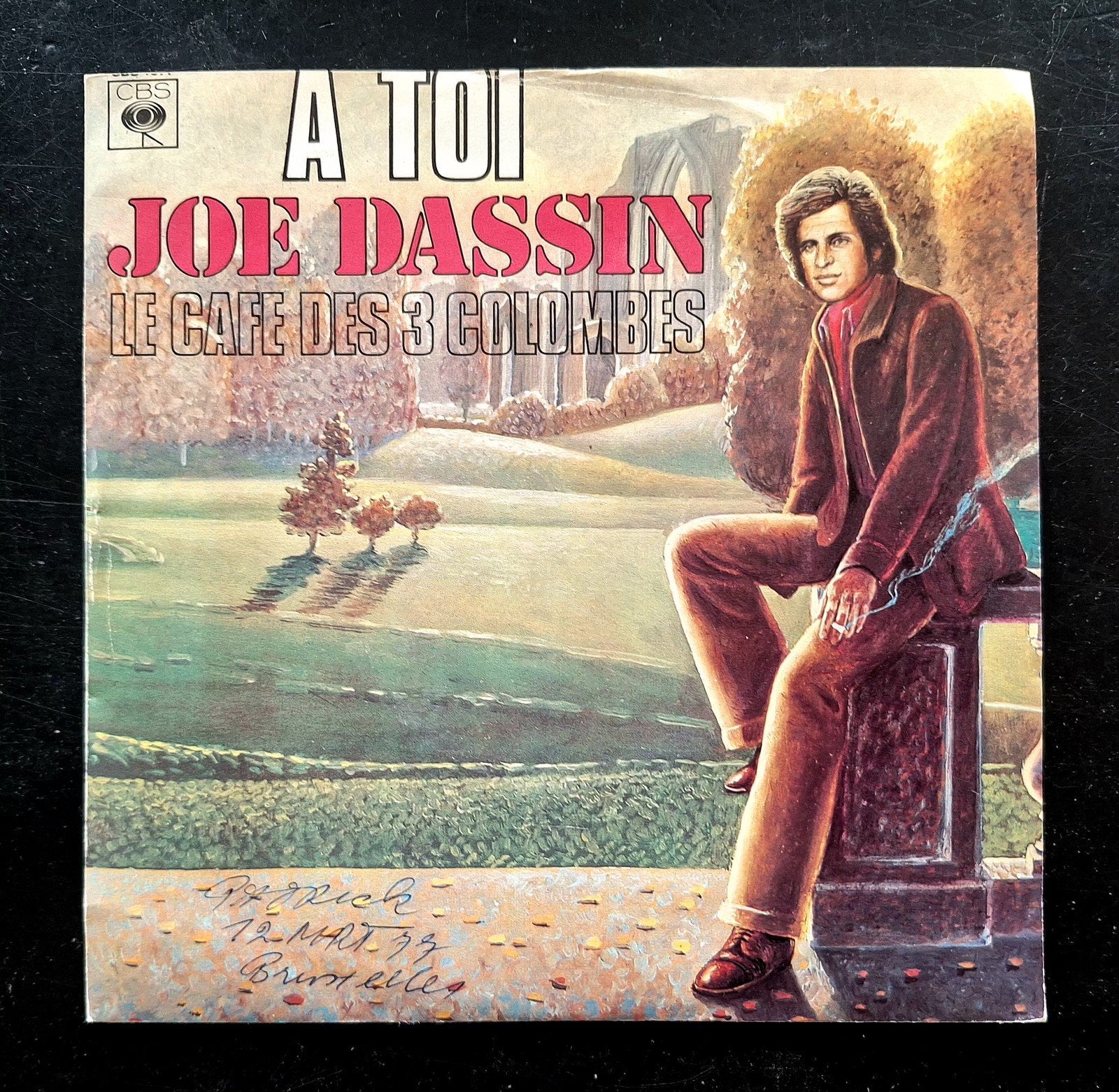 7"/SINGLE  JOE DASSIN - A Toi / Le Café Des 3 Colombes, Cd's en Dvd's, Ophalen of Verzenden, Gebruikt, Pop