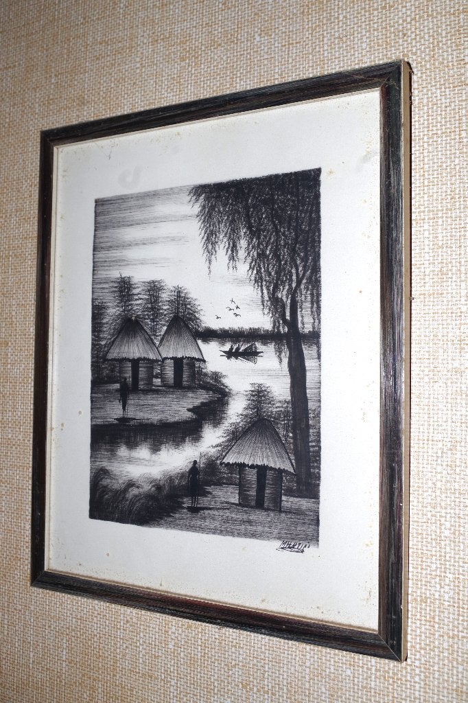 ingelijste prent, Verzamelen, Foto's en Prenten, Ophalen, 1960 tot 1980, Buitenland, Zo goed als nieuw