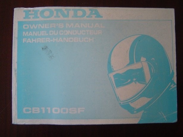 Honda CB1100 SF 1999 motorcycle owner's manual CB 1100SF, Ophalen of Verzenden, Honda