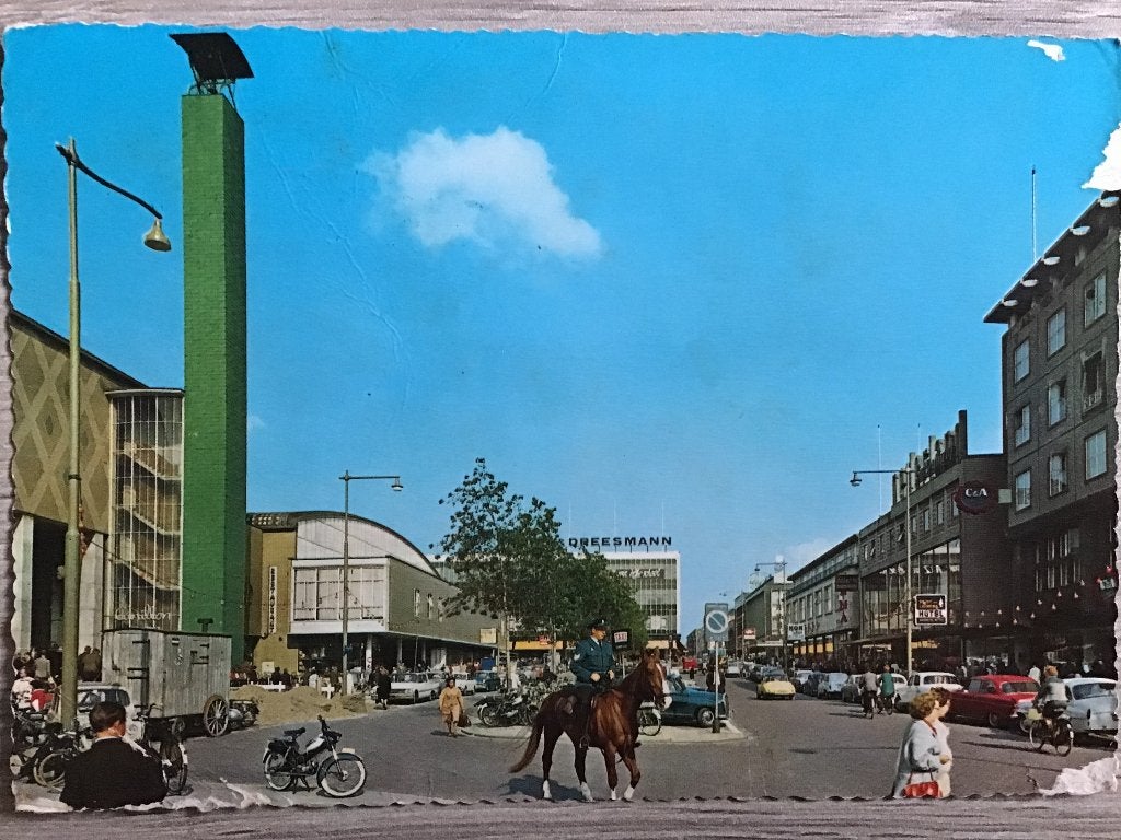 Vintage Ansichtkaart Rotterdam Beursplein Jaren '60, Verzamelen, Ophalen of Verzenden, 1960 tot 1980, Ongelopen, Zuid-Holland
